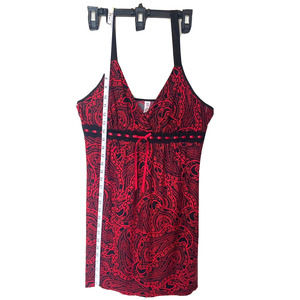 Women’s New Direction ND Gown Red Black MEDIUM Chemise Soft Sleepware Lingerie